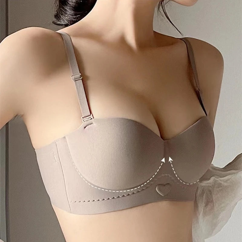 Sutiã Feminino Sexy Sem Costura Meia-Taça
